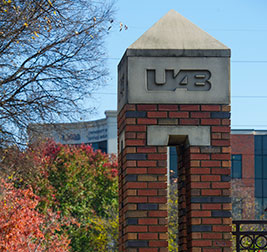 A tower with the UAB logo. Assets to Give