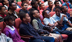 Students enjoy a free live performance at the Alys Stephens Center through the Meet the Artist program, a program that the Edmonds trust helps support