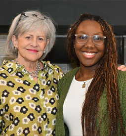 Jennifer Huggins with her scholarship recipient, Carlia Hood